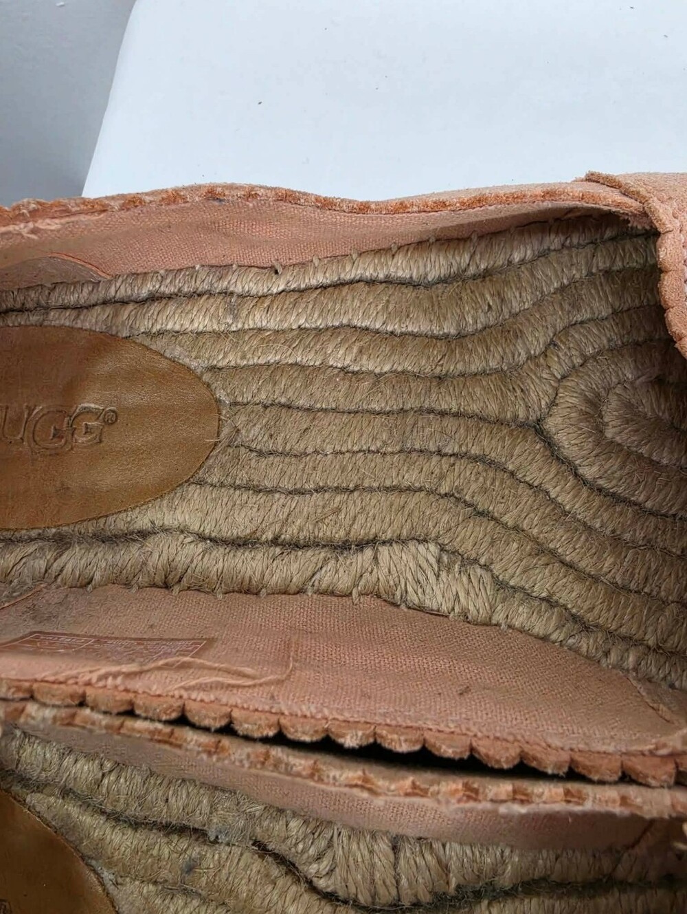 UGG Heidi Pink Suede Espadrille Flats Women's Slip On Shoes Size 11US - Picture 12 of 13